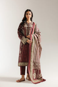 Maroon Printed Unstitched