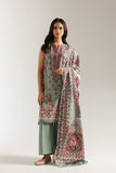 Pale Green Casual Printed Lawn Suit