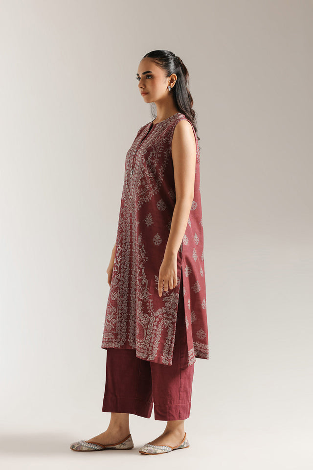 Violet Casual Printed Lawn Suit