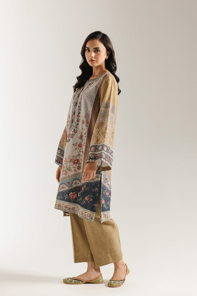 Printed Pale Yellow Ensemble